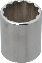 Blackhawk by Proto - 1/2" Drive, Standard Hand Socket - 12 Points, 1-3/4" OAL, Chrome Finish - Apex Tool & Supply