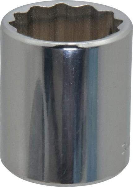 Blackhawk by Proto - 1/2" Drive, Standard Hand Socket - 12 Points, 1-3/4" OAL, Chrome Finish - Apex Tool & Supply