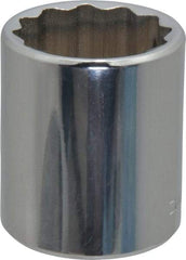 Blackhawk by Proto - 1/2" Drive, Standard Hand Socket - 12 Points, 1-3/4" OAL, Chrome Finish - Apex Tool & Supply