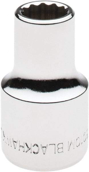 Blackhawk by Proto - 1/2" Drive, Standard Hand Socket - 12 Points, 1-1/2" OAL, Chrome Finish - Apex Tool & Supply