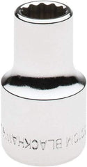 Blackhawk by Proto - 1/2" Drive, Standard Hand Socket - 12 Points, 1-1/2" OAL, Chrome Finish - Apex Tool & Supply