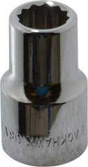 Blackhawk by Proto - 1/2" Drive, Standard Hand Socket - 12 Points, 1-1/2" OAL, Chrome Finish - Apex Tool & Supply