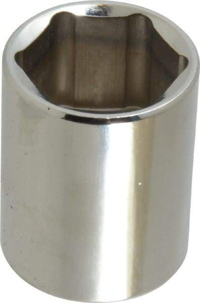 Blackhawk by Proto - 1/2" Drive, Standard Hand Socket - 6 Points, 1-1/2" OAL, Chrome Finish - Apex Tool & Supply