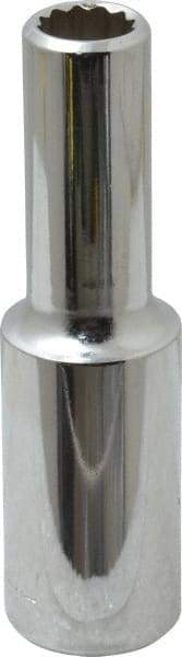 Blackhawk by Proto - 1/2" Drive, Deep Hand Socket - 12 Points, 3-3/32" OAL, Chrome Finish - Apex Tool & Supply