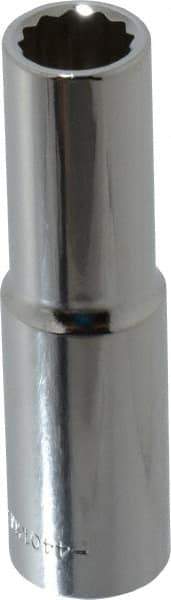 Blackhawk by Proto - 1/2" Drive, Deep Hand Socket - 12 Points, 3-3/32" OAL, Chrome Finish - Apex Tool & Supply