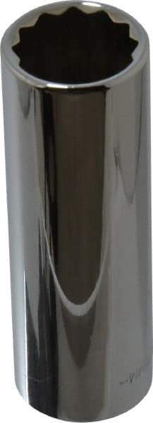 Blackhawk by Proto - 1/2" Drive, Deep Hand Socket - 12 Points, 3-3/32" OAL, Chrome Finish - Apex Tool & Supply