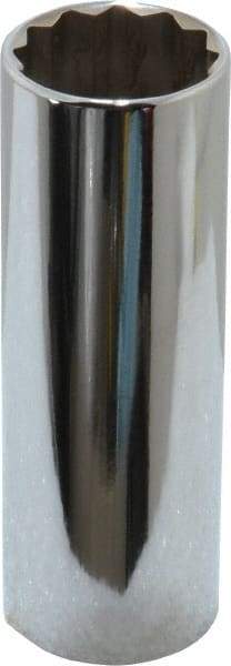 Blackhawk by Proto - 1/2" Drive, Deep Hand Socket - 12 Points, 3-3/32" OAL, Chrome Finish - Apex Tool & Supply