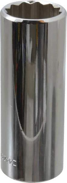 Blackhawk by Proto - 1/2" Drive, Deep Hand Socket - 12 Points, 3-3/32" OAL, Chrome Finish - Apex Tool & Supply