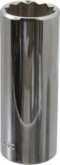 Blackhawk by Proto - 1/2" Drive, Deep Hand Socket - 12 Points, 3-3/32" OAL, Chrome Finish - Apex Tool & Supply