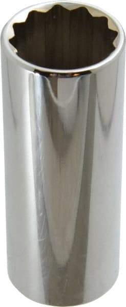 Blackhawk by Proto - 1/2" Drive, Deep Hand Socket - 12 Points, 3-3/32" OAL, Chrome Finish - Apex Tool & Supply