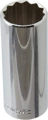 Blackhawk by Proto - 1/2" Drive, Deep Hand Socket - 12 Points, 3-3/32" OAL, Chrome Finish - Apex Tool & Supply