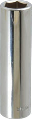Blackhawk by Proto - 1/2" Drive, Deep Hand Socket - 6 Points, 3-3/32" OAL, Chrome Finish - Apex Tool & Supply
