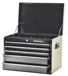 Blackhawk by Proto - 1 Compartment 5 Drawer Top Tool Chest - 27" Wide x 18" Deep x 19" High, Steel, Black - Apex Tool & Supply