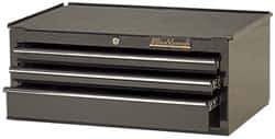 Blackhawk by Proto - 3 Drawer Intermediate Tool Chest - 27" Wide x 18" Deep x 11-1/2" High, Steel, Black - Apex Tool & Supply