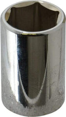 Blackhawk by Proto - 11/16", 1/2" Drive, Standard Hand Socket - 6 Points, 1-1/2" OAL, Chrome Finish - Apex Tool & Supply