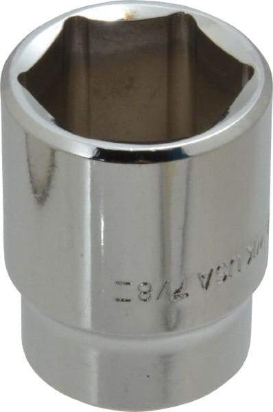 Blackhawk by Proto - 7/8", 1/2" Drive, Standard Hand Socket - 6 Points, 1-1/2" OAL, Chrome Finish - Apex Tool & Supply