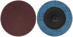 Superior Abrasives - 2" Disc Diam, 120 Grit, Aluminum Oxide Quick Change Disc - Type R Attaching System, Coated, Fine Grade - Apex Tool & Supply