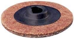 Superior Abrasives - 1-1/2" Disc Diam, Aluminum Oxide Quick Change Disc - Type S Attaching System, Nonwoven, Maroon, Medium Grade, FD Series - Apex Tool & Supply