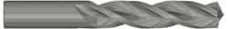 Kennametal - 8mm 130° Solid Carbide Jobber Drill - Bright Finish, Right Hand Cut, Spiral Flute, Straight Shank, 91mm OAL, Standard Point - Apex Tool & Supply