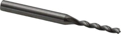 Kennametal - 3.3mm 130° Solid Carbide Jobber Drill - Bright Finish, Right Hand Cut, Spiral Flute, Straight Shank, 66mm OAL, Standard Point - Apex Tool & Supply