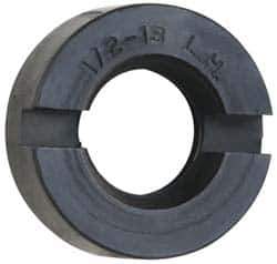 Sopko - 7/8" Diam Grinding Wheel Spindle Slotted Nut - 1/2-13 Thread Size, Left Handed, 5/16" Thick - Apex Tool & Supply