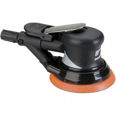 Dynabrade - 12,000 OPM, 18 CFM Air Consumption, Palm Air Orbital Sander - Round Pad, 1/4 NPT Inlet - Apex Tool & Supply