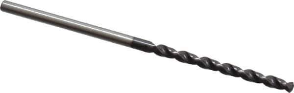 Accupro - 2.15mm 130° Cobalt Jobber Drill - TiAlN Finish, Right Hand Cut, Parabolic Flute, Straight Shank, 2-3/32" OAL, Split Point - Apex Tool & Supply