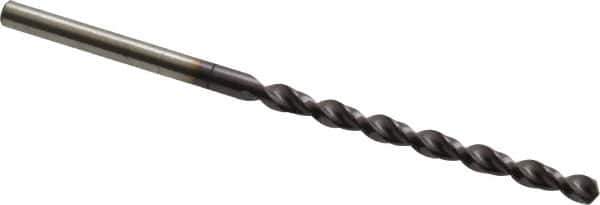 Accupro - 2.7mm 130° Cobalt Jobber Drill - TiAlN Finish, Right Hand Cut, Parabolic Flute, Straight Shank, 2-13/32" OAL, Split Point - Apex Tool & Supply