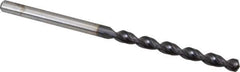 Accupro - 3.3mm 130° Cobalt Jobber Drill - TiAlN Finish, Right Hand Cut, Parabolic Flute, Straight Shank, 2-9/16" OAL, Split Point - Apex Tool & Supply