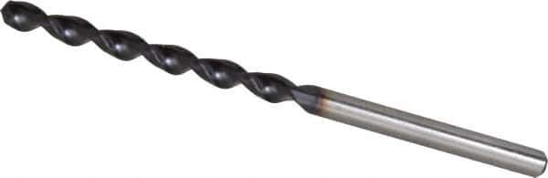 Accupro - 3.5mm 130° Cobalt Jobber Drill - TiAlN Finish, Right Hand Cut, Parabolic Flute, Straight Shank, 2-3/4" OAL, Split Point - Apex Tool & Supply