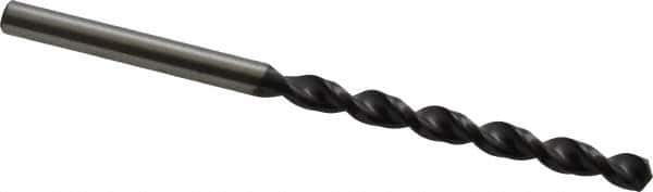 Accupro - #23 130° Cobalt Jobber Drill - TiAlN Finish, Right Hand Cut, Parabolic Flute, Straight Shank, 2-15/16" OAL, Split Point - Apex Tool & Supply