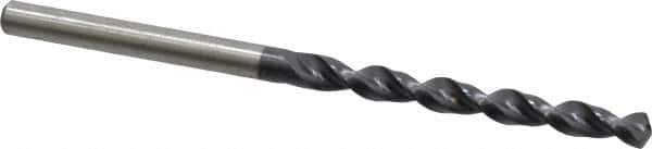 Accupro - #20 130° Cobalt Jobber Drill - TiAlN Finish, Right Hand Cut, Parabolic Flute, Straight Shank, 2-15/16" OAL, Split Point - Apex Tool & Supply