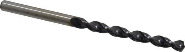 Accupro - #7 130° Cobalt Jobber Drill - TiAlN Finish, Right Hand Cut, Parabolic Flute, Straight Shank, 3-3/8" OAL, Split Point - Apex Tool & Supply