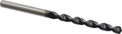 Accupro - #5 130° Cobalt Jobber Drill - TiAlN Finish, Right Hand Cut, Parabolic Flute, Straight Shank, 3-3/8" OAL, Split Point - Apex Tool & Supply