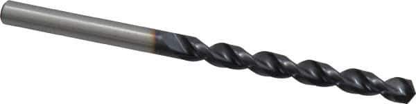 Accupro - 7/32" 130° Cobalt Jobber Drill - TiAlN Finish, Right Hand Cut, Parabolic Flute, Straight Shank, 93mm OAL, Split Point - Apex Tool & Supply
