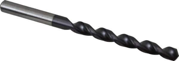 Accupro - Letter N 130° Cobalt Jobber Drill - TiAlN Finish, Right Hand Cut, Parabolic Flute, Straight Shank, 4-19/32" OAL, Split Point - Apex Tool & Supply
