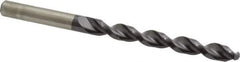 Accupro - Letter O 130° Cobalt Jobber Drill - TiAlN Finish, Right Hand Cut, Parabolic Flute, Straight Shank, 4-19/32" OAL, Split Point - Apex Tool & Supply