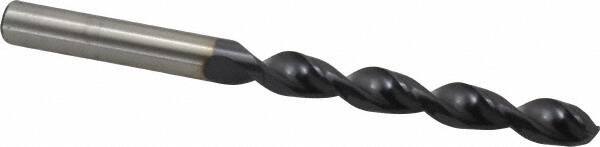 Accupro - Letter U 130° Cobalt Jobber Drill - TiAlN Finish, Right Hand Cut, Parabolic Flute, Straight Shank, 4-29/32" OAL, Split Point - Apex Tool & Supply