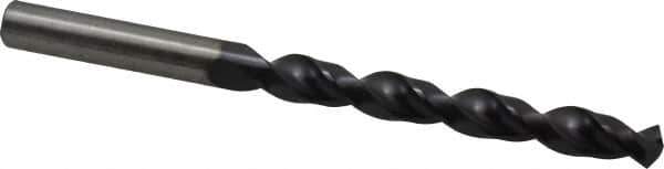 Accupro - 9.6mm 130° Cobalt Jobber Drill - TiAlN Finish, Right Hand Cut, Parabolic Flute, Straight Shank, 5-1/4" OAL, Split Point - Apex Tool & Supply