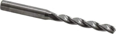 Kennametal - 6.3mm 130° Solid Carbide Jobber Drill - Bright Finish, Right Hand Cut, Spiral Flute, Straight Shank, 91mm OAL, Standard Point - Apex Tool & Supply