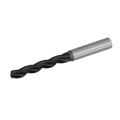 Kennametal - 10.2mm 130° Solid Carbide Jobber Drill - TiAlN Finish, Right Hand Cut, Spiral Flute, Straight Shank, 118mm OAL, Standard Point - Apex Tool & Supply