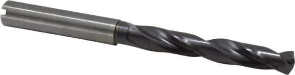 Guhring - 19/64" 140° Solid Carbide Jobber Drill - FIREX Finish, Right Hand Cut, Spiral Flute, Straight Shank, 91mm OAL, SU Point - Apex Tool & Supply