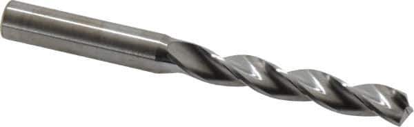 Kennametal - 9mm 130° Solid Carbide Jobber Drill - Bright Finish, Right Hand Cut, Spiral Flute, Straight Shank, 103mm OAL, Standard Point - Apex Tool & Supply