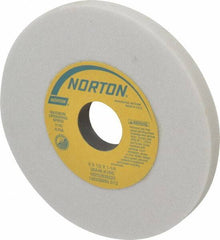 Norton - 6" Diam x 1-1/4" Hole x 1/2" Thick, K Hardness, 46 Grit Surface Grinding Wheel - Aluminum Oxide, Type 1, Coarse Grade, 4,140 Max RPM, Vitrified Bond, No Recess - Apex Tool & Supply