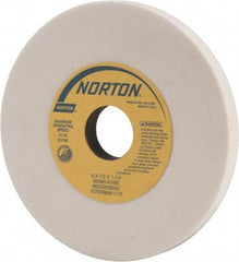 Norton - 6" Diam x 1-1/4" Hole x 1/2" Thick, K Hardness, 80 Grit Surface Grinding Wheel - Aluminum Oxide, Type 1, Medium Grade, 4,140 Max RPM, Vitrified Bond, No Recess - Apex Tool & Supply