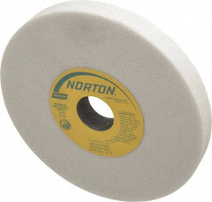 Norton - 7" Diam x 1-1/4" Hole x 3/4" Thick, H Hardness, 46 Grit Surface Grinding Wheel - Aluminum Oxide, Type 1, Coarse Grade, 3,600 Max RPM, Vitrified Bond, No Recess - Apex Tool & Supply