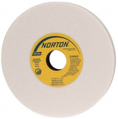 Norton - 7" Diam x 1-1/4" Hole x 3/4" Thick, K Hardness, 60 Grit Surface Grinding Wheel - Aluminum Oxide, Type 1, Medium Grade, 3,600 Max RPM, Vitrified Bond, No Recess - Apex Tool & Supply