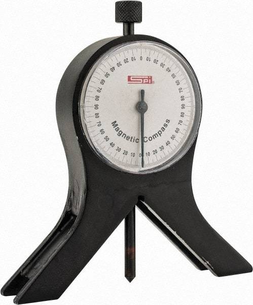 SPI - 360° Measuring Range, Magnetic Base Dial Protractor - Accuracy Up to 3 per min - Apex Tool & Supply