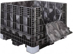 Akro-Mils - 47-5/8" Long x 44-5/8" Wide x 34" High Polyethylene Collapsible Bulk Box Container with 2 Gates - 2,500 Lb. Load Capacity - Apex Tool & Supply