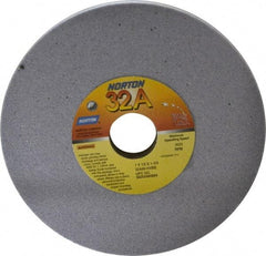 Norton - 7" Diam x 1-1/4" Hole x 1/2" Thick, H Hardness, 80 Grit Surface Grinding Wheel - Aluminum Oxide, Type 1, Medium Grade, 3,600 Max RPM, Vitrified Bond, No Recess - Apex Tool & Supply